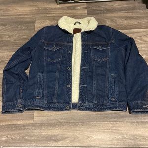 LIKE NEW fleece jean jacket